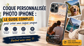Coque personnalisée photo iPhone avec souvenir couple coucher de soleil, idée cadeau unique et personnalisée