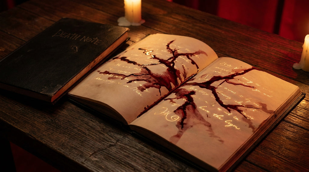 Citations Death Note carnet noir plume fond sombre manga anime