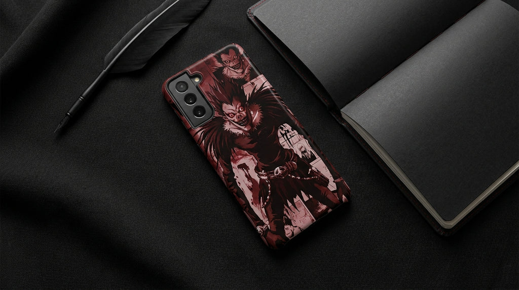 Coque Death Note Samsung Galaxy Ryuk design manga anime premium fond noir
