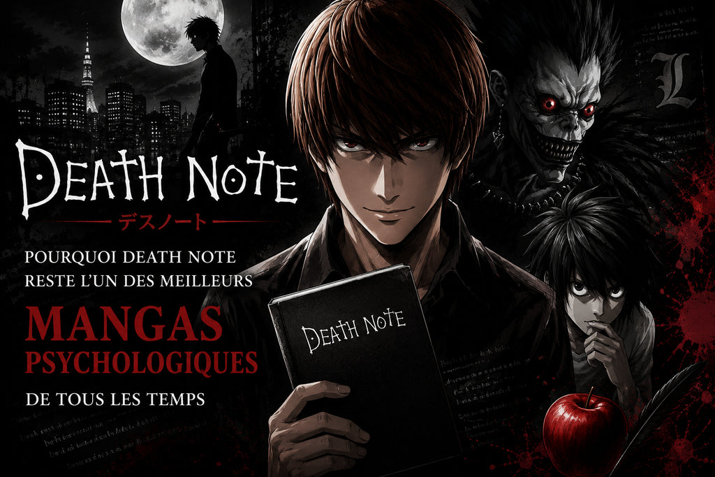 Light Yagami et Ryuk dans l'univers sombre du manga Death Note