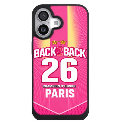 Coque Champion Back2Back 26 rose style football edition Paris - MaCoquePerso