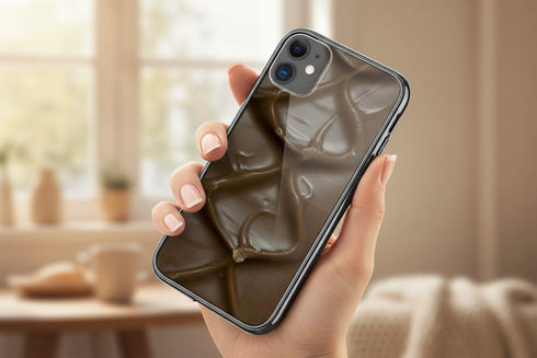Protection renforcée mobile Apple iPhone 12, design Barre de chocolat pour vos pauses gourmandes