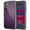 Coque iPhone 12 Texture Carbone Violet - MaCoquePerso