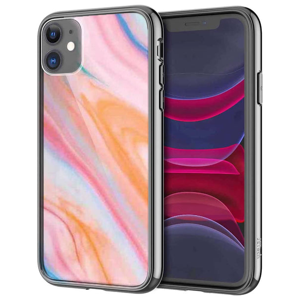 Coque iPhone 12 Marbre Corail d'Australie - MaCoquePerso