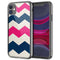 Coque pour iPhone 13 Chevrons Strass Violet Rose