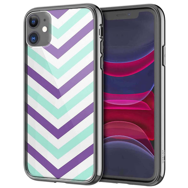 Coque pour iPhone 13 Chevrons Azteque Violet