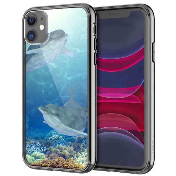 Coque iPhone 13 Dauphins Heureux