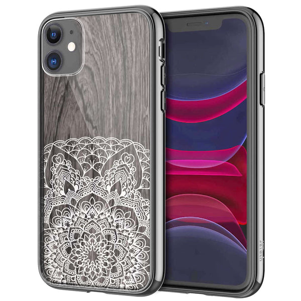 Coque pour iPhone 13 Floral Lacet Bois