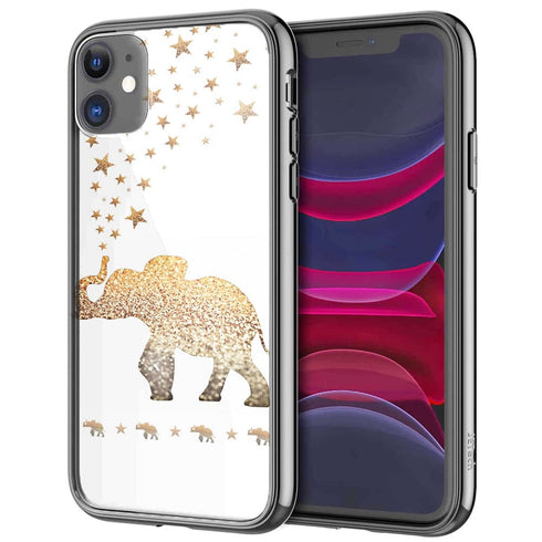 Coque iPhone 13 Gatsby Gold Elephant - IPHONE 13, Plexi