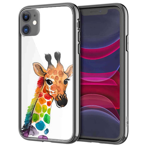Coque iPhone 13 Girafe Mulicouleurs - IPHONE 13, Plexi