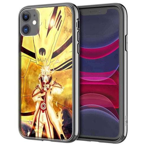 Coque iPhone 13 Naruto Kyubi Jaune