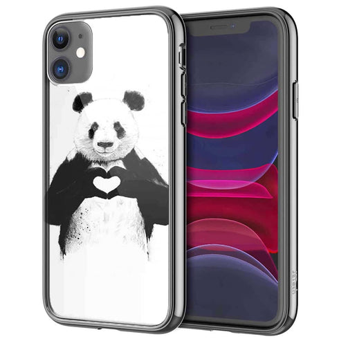 Coque iPhone 13 Panda Love