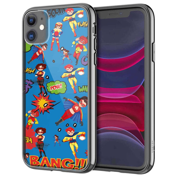 Coque iPhone 13 Super Héro Bleu