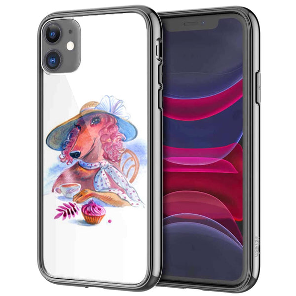 Coque iPhone 13 Teckel Cupcake - IPHONE 13 PRO, Plexi