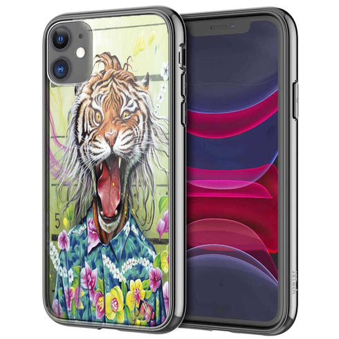 Coque iPhone 13 Tiger Flowers - IPHONE 13 PRO, Plexi