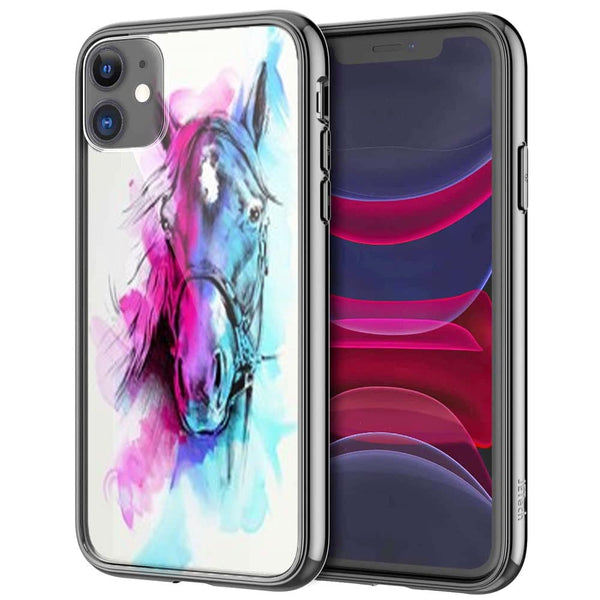 Coque iPhone 13 Watercolor Horse - IPHONE 13 PRO, Plexi