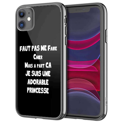 Coque iPhone 13 Je suis une adorable Princesse - Plexi, IPHONE 13
