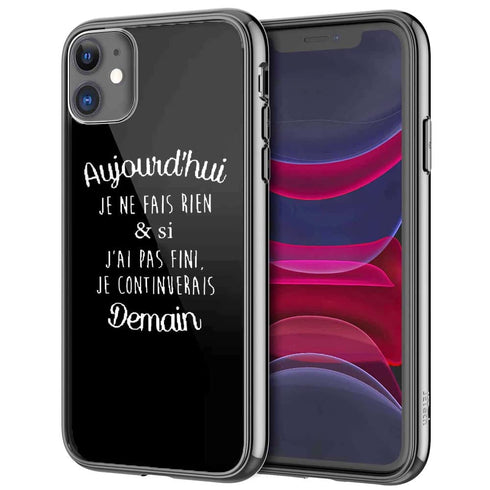 Coque iPhone 13 Aujourd'hui je ne Fais rien - IPHONE 13, Plexi