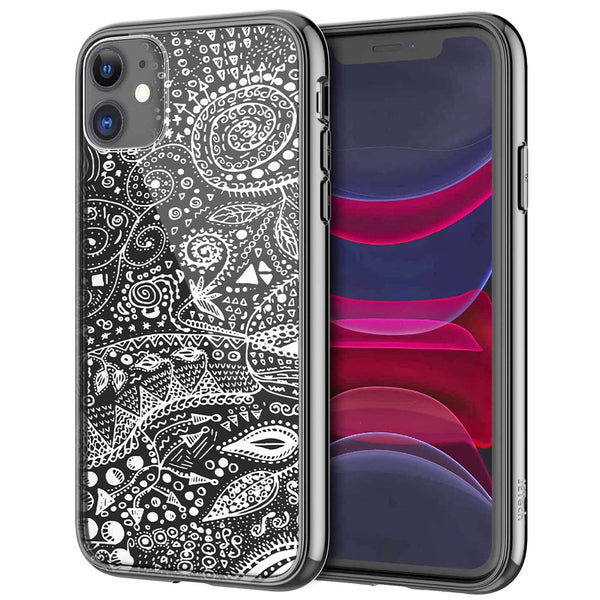 Coque pour iPhone 13 Aztec bw handmade