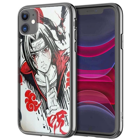 Coque iPhone 13 Itachi Blood Eyes Raven