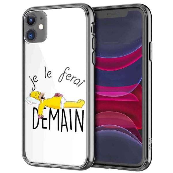 Coque iPhone 13 Je le Ferai demain Homer Donuts