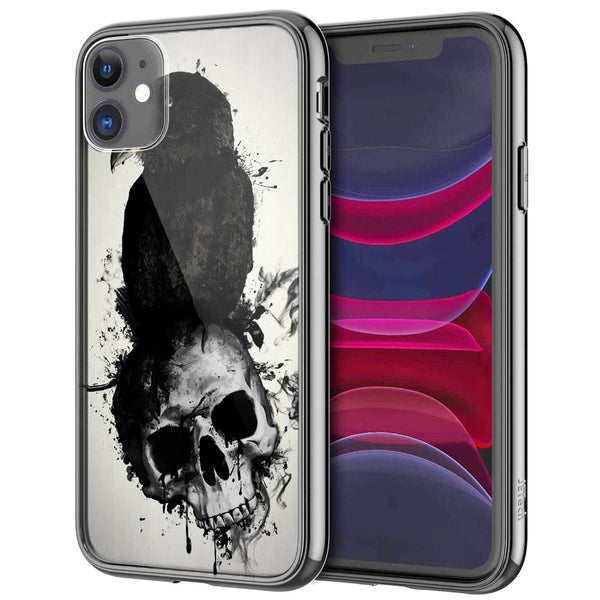Coque iPhone 13 Raven and Skull