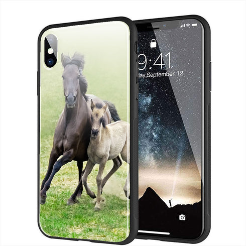 Coque iPhone X original Animaux poneys
