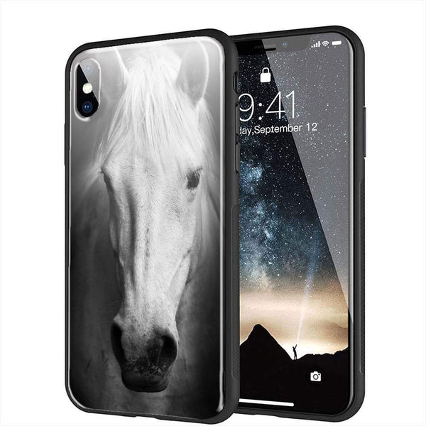 Coque iphone xr original verre trempé tete de cheval