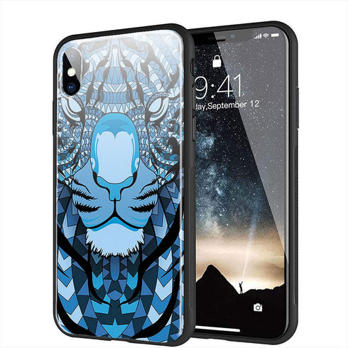 coque iphone xr original verre trempé tigre azteque