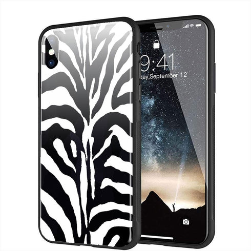 Coque iphone xr original verre trempé zebre