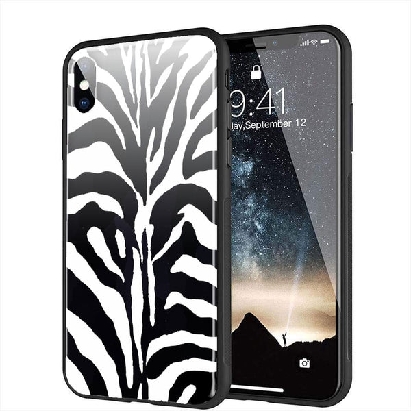 Coque iphone xr original verre trempé zebre