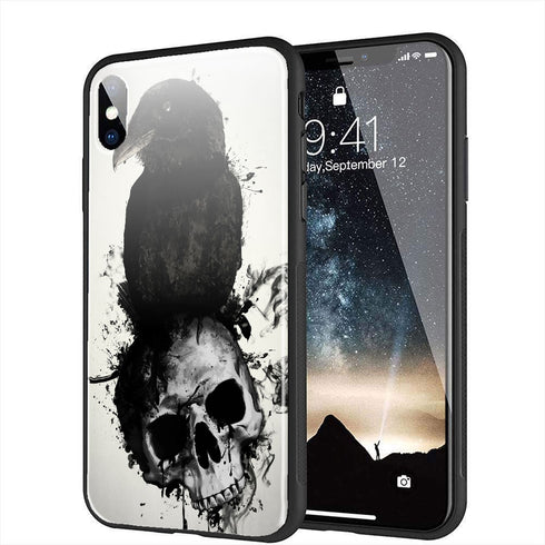 Coque iphone xr original verre trempé raven