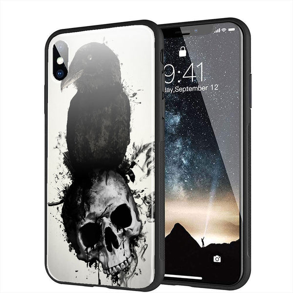 Coque iphone xr original verre trempé raven