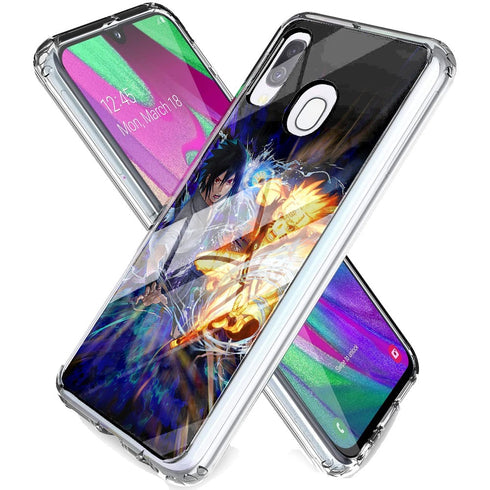 Coque Fight Naruto Sasuke pour Samsung Galaxy A40 en Verre Trempé