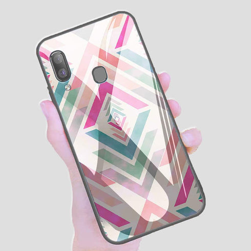 Coque pour Samsung A40 Fancy Diams azteque Rose - MaCoquePerso