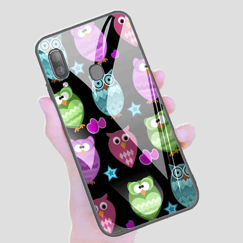 Coque pour Samsung A40 Funky owls - MaCoquePerso