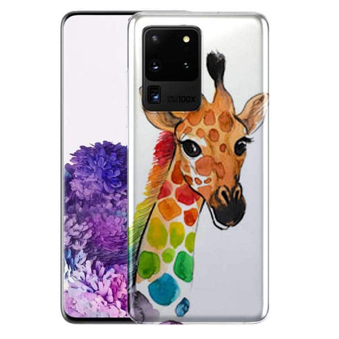 COQUE élégante SAMSUNG GALAXY S20 ultra GIRAFE COLORÉE