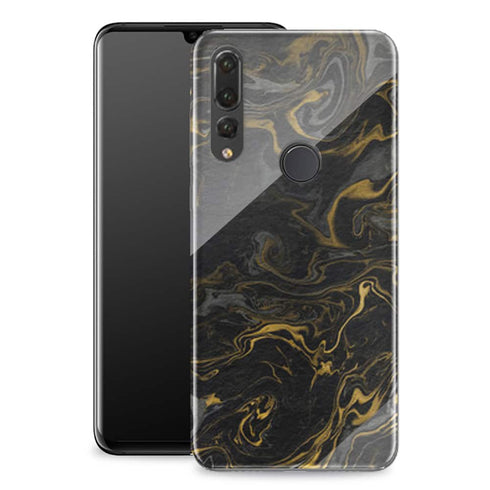 Texture Marbre à Lyon Gold | Coque Huawei P30 LITE Marbre Or | Bumper Tpu + Verre Trempé Portable Fun MaCoquePerso