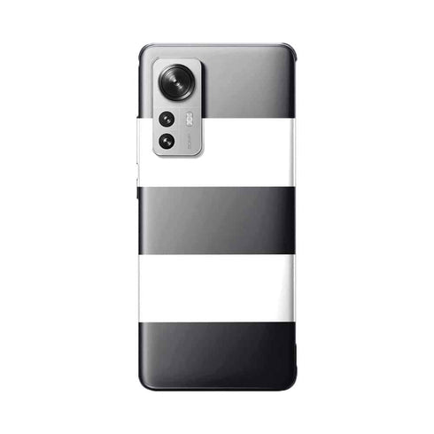 Coque Xiaomi 12 5G Bandes Mariniere Noires Blanches