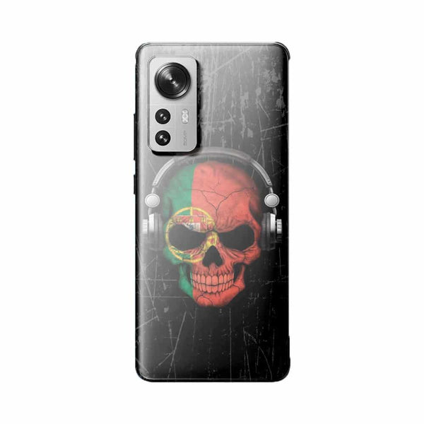 Coque Xiaomi 12 5G Dj Skull avec drapeau portugais