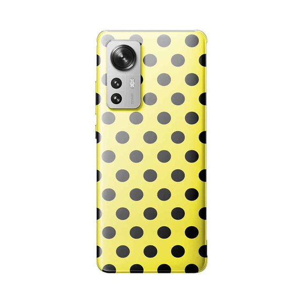 Coque Xiaomi 12 5G Jaune à Pois Noirs