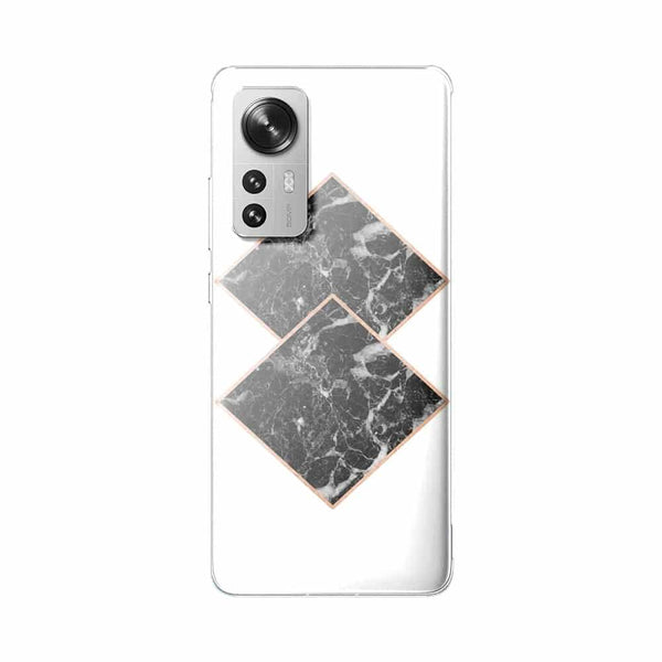 Coque Xiaomi 12 5G Marbre noir diamant or rose dore