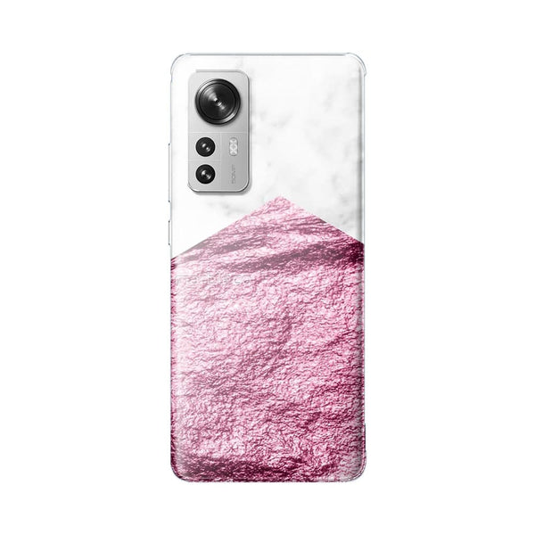 Coque Xiaomi 12 5G Marbre or rose magenta