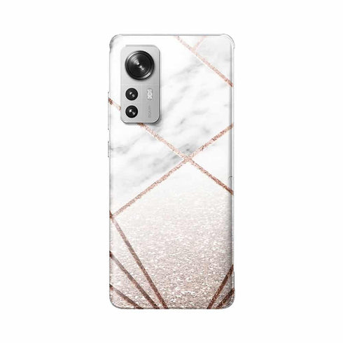 Coque Xiaomi 12 5G Rose paillettes en hausse geo