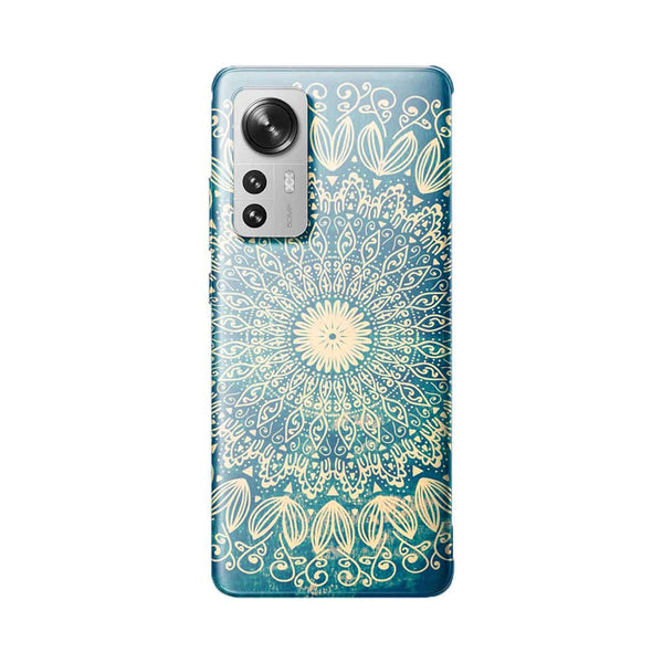Coque Xiaomi 12 5G Blue organic boho mandala