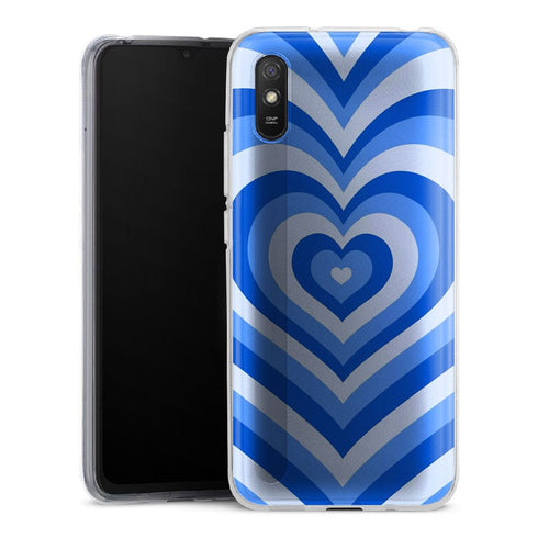 Coque Xiaomi Redmi 9 Coeur Bleu - XIAOMI REDMI 9A