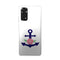 Coque Xiaomi Redmi Note 11 ancre florale bleu marine et rose