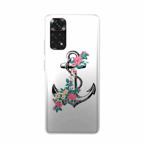 Coque Xiaomi Redmi Note 11 ancre florale rose