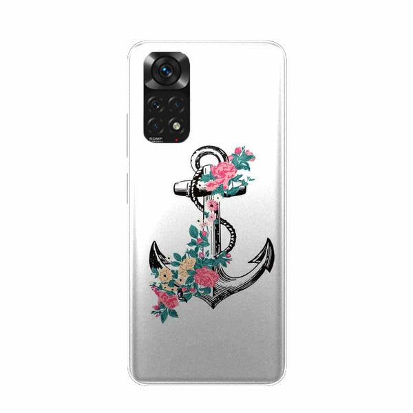 Coque Xiaomi Redmi Note 11 ancre florale rose