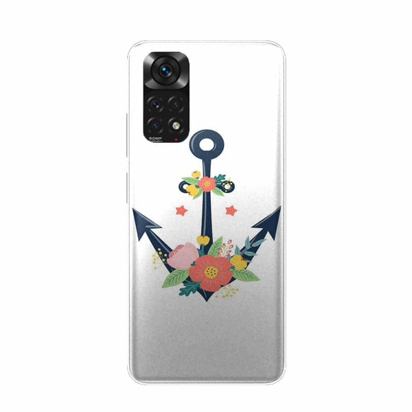Coque Xiaomi Redmi Note 11 ancre florale nautique fleurs mignonnes